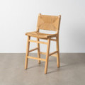 Taburete medio bar en madera de caucho Natural 45 x 94 x 46 cm