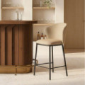 Taburete bar medio espiga Beige 55 x 96 x 55 cm