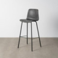 Taburete alto bar PU Lyon Negro 45 x 81 x 47 cm
