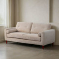 Sofá 2 plazas tapizado Crema 195 x 89 x 87,5 cm