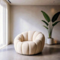 Sillón moderono tapizado Beige 92 x 61 x 89 cm