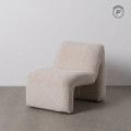 Sillón diseño moderno tapizado Beige 62 x 69 x 86 cm