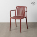 Silla apilable  con brazos exterior polipropileno Granate 53 x 77,5 x 50 cm