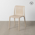 Silla exterior apilable Oporto polipropileno Beige 47 x 77,5 x 51,5 cm