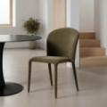 Silla apilable tapizada Suave Verde 50 x 82 x 61 cm