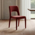 Silla apilable tapizada Burdeos 47 x 87 x 61 cm