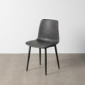 Chaise de salle a manger similicuir noir metal 44x83x40,5 cm