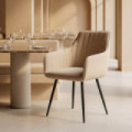 Silla de comedor con brazo Coimbra Beige 47 x 93 x 47 cm