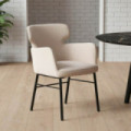 Silla con brazos tapizada  Crema 59,5 x 86 x 62,5