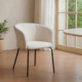 Silla tapizada crema 61 x 77,5 x 56 cm