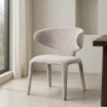 Silla de salón tapizada jaspeado Gris 58 x 81 x 60 cm