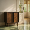 Recibidor Garrel madera de mango Natural 90 x 86 x 40 cm