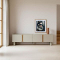 Mueble para televisión Malta Taupe 4 puertas 180 x 50 x 40 cm
