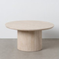 Mesa de centro redonda de piedra Beige 70 x 38,5 x 70 cm
