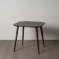 Mesa de comedor cuadrada en madera de mango Marrón oscuro 80 x 75 x 80 cm