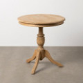 Mesa auxiliar redonda de madera Mindi Natural 70 x 77 x 70 cm