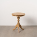 Mesa auxiliar redonda de madera Mindi Natural 50 x 64 x 50 cm