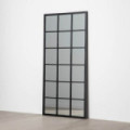 Espejo de madera ventana cuadros Negro 90 x 180 x 3 cm