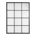Espejo de madera ventana cuadros Negro 90 x 120 x 3 cm