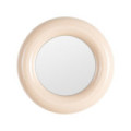 Espejo redondo metálico Blanco “Aura” 64 x 64 x 5 cm