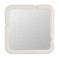 Espejo de pared cuadrado en DM lacado Crema 90 x 90 x 4,8 cm