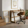 Escritorio de madera de mango 120 x 83 x 56 cm