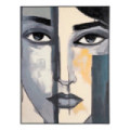 Cuadro pintado a mano mujer gris 92 x 122 x 4,7 cm