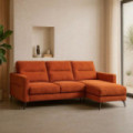 Chaise longue tapizado Conforta Terracota 3 plazas 238 x 87,5 x 160 cm