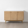 Aparador de madera de roble 3 puertas Natural 127 x 82,8 x45