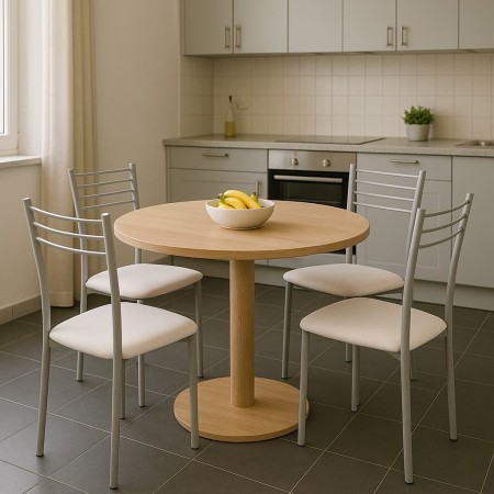 Chaise de cuisine classique blanche - Fanmeubles
