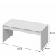 Günstige White Lifting Center Tisch 001638BO ⋆ Mesa auxiliar