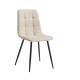 Silla tapizada Lisboa Chenilla Beige lateral
