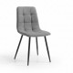 Silla tapizada Lisboa Chenilla Gris lateral
