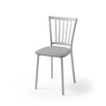 Chaise de cuisine Petra Structure Métallique Aluminium Époxy Tapissée