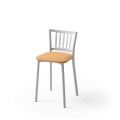 Niedriger Küchenhocker Petra Aluminium mit Rückenlehne - Sitzhöhe 47 cm