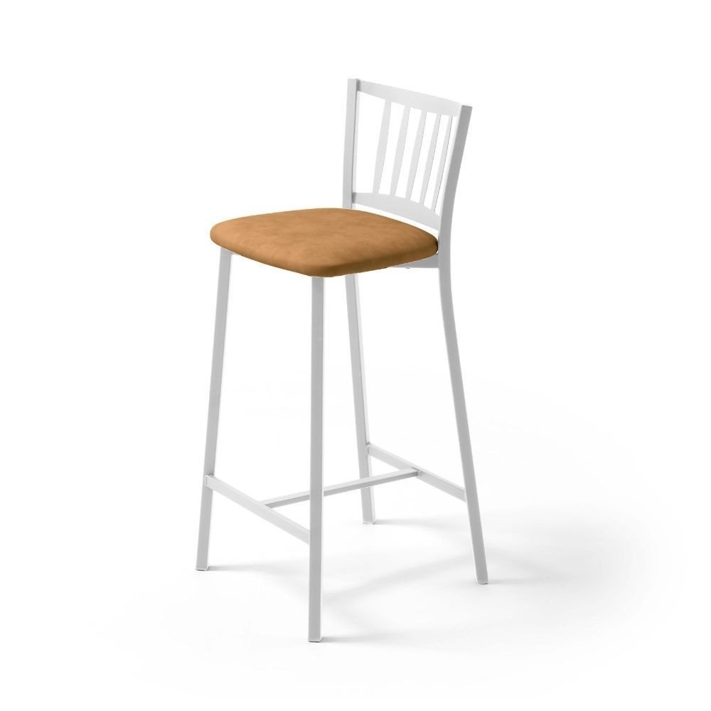 Taburete de cocina con respaldo Medio PETRA Blanco Domus Habana