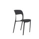 Silla Apilable Roma Negra de Cocina - fanmuebles