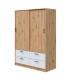 Armadio Ante Scorrevoli Velvet 140cm Rovere e Bianco