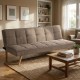 SOFÁ-CAMA BEIGE MADERA DECORACIÓN 175 X 84 X 73 CM