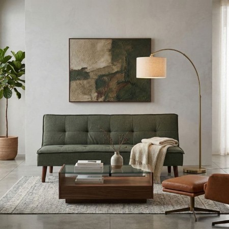 Sofa Green Click-Clac Bed in Chinilla – fanmuebles