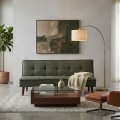Schlafsofa mit Klick-Klack-Öffnung, gepolstert mit grünem Chenille, 181 x 102 x 85 cm