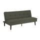 Sofá cama clic-clac verde en chenilla – fanmuebles