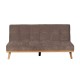 SOFÁ-CAMA TAUPE METAL-MADERA SALÓN 178 X 94 X 86 CM