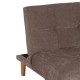 SOFÁ-CAMA TAUPE METAL-MADERA SALÓN 178 X 94 X 86 CM