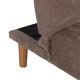SOFÁ-CAMA TAUPE METAL-MADERA SALÓN 178 X 94 X 86 CM