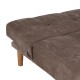 SOFÁ-CAMA TAUPE METAL-MADERA SALÓN 178 X 94 X 86 CM