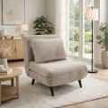 Sillón cama clic-clac Tiara - Tapizado Tela - Beige 83 x 89 x 86 cm