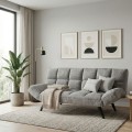 Bett ausziehbarem Bett Vega Taped Grau 181 x 86 x 80 cm