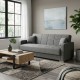 Divano letto economico Madrid in grigio - Fanmuebles