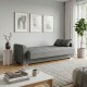 Sofá-cama Madrid barato em cinza - Fanmuebles